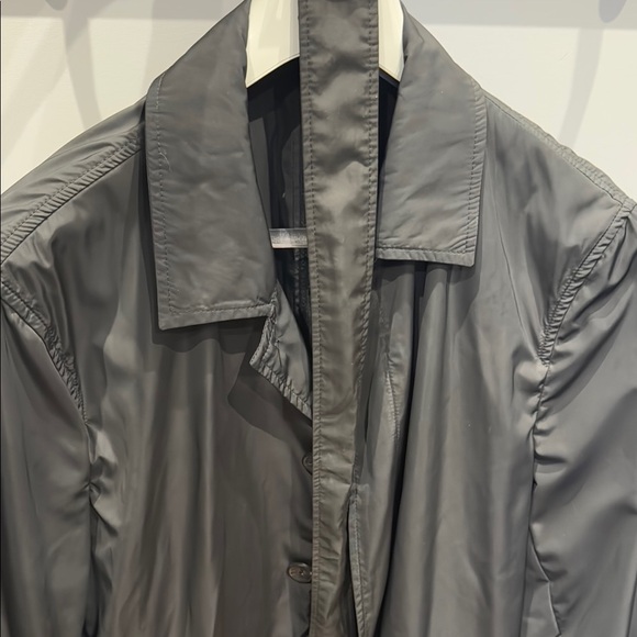 Armani Collezioni Black Trench Coat Lightweight Water-Resistant - Picture 5 of 6